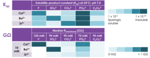 Correlation between salt pair solubility product constants (Ksp) and gigaseal formation on Qube 384